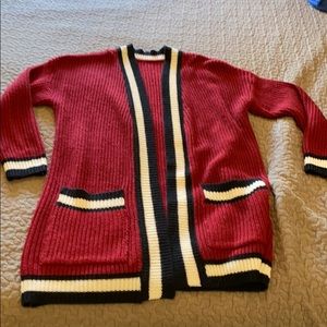 Oversized Varsity Style Sweater